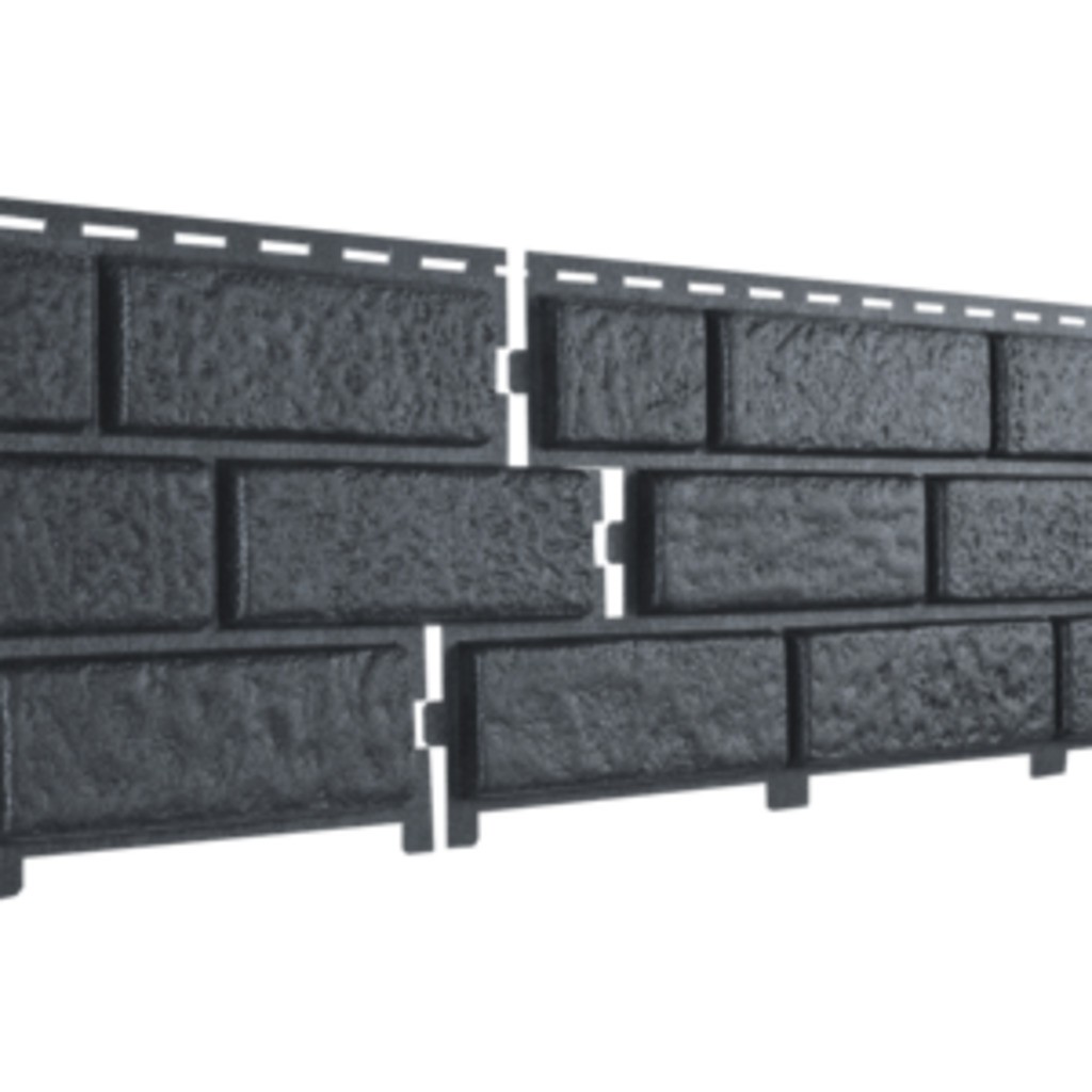 Фасадные панели Стоун Хаус Кирпич Графитовый