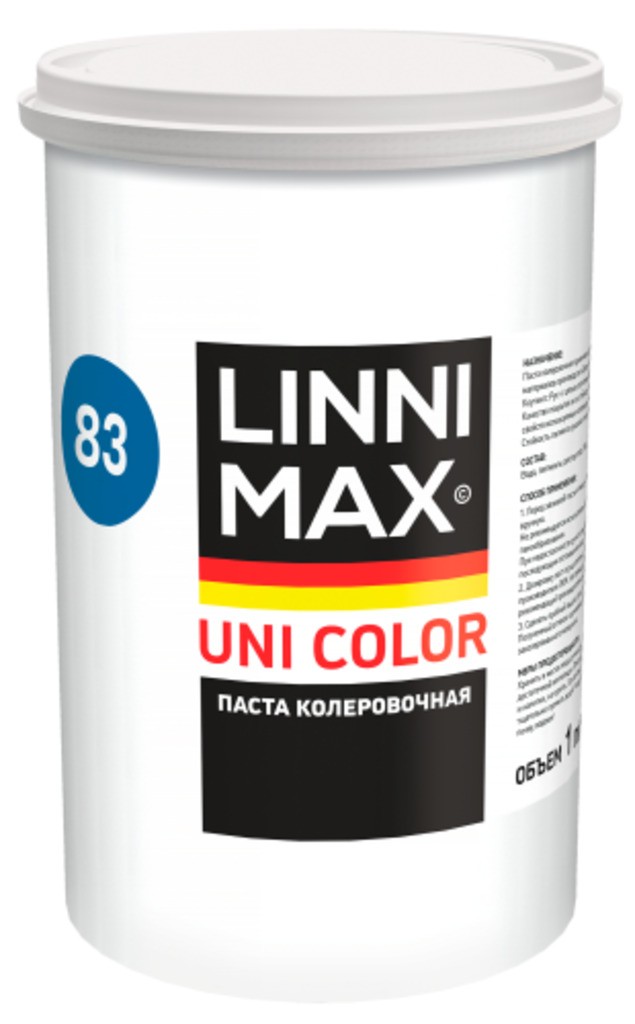 Универсальная пигментная паста для колеровки лакокрасочных материалов LINNIMAX Uni Color 83 Oxidblau 1 л