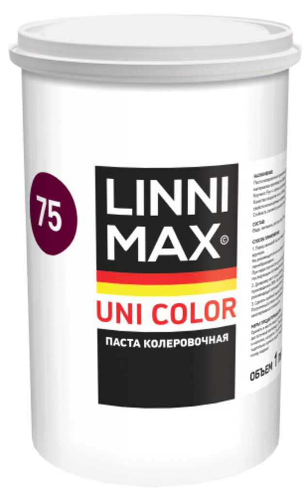Универсальная пигментная паста для колеровки лакокрасочных материалов LINNIMAX Uni Color 75 Neutralrot 1 л