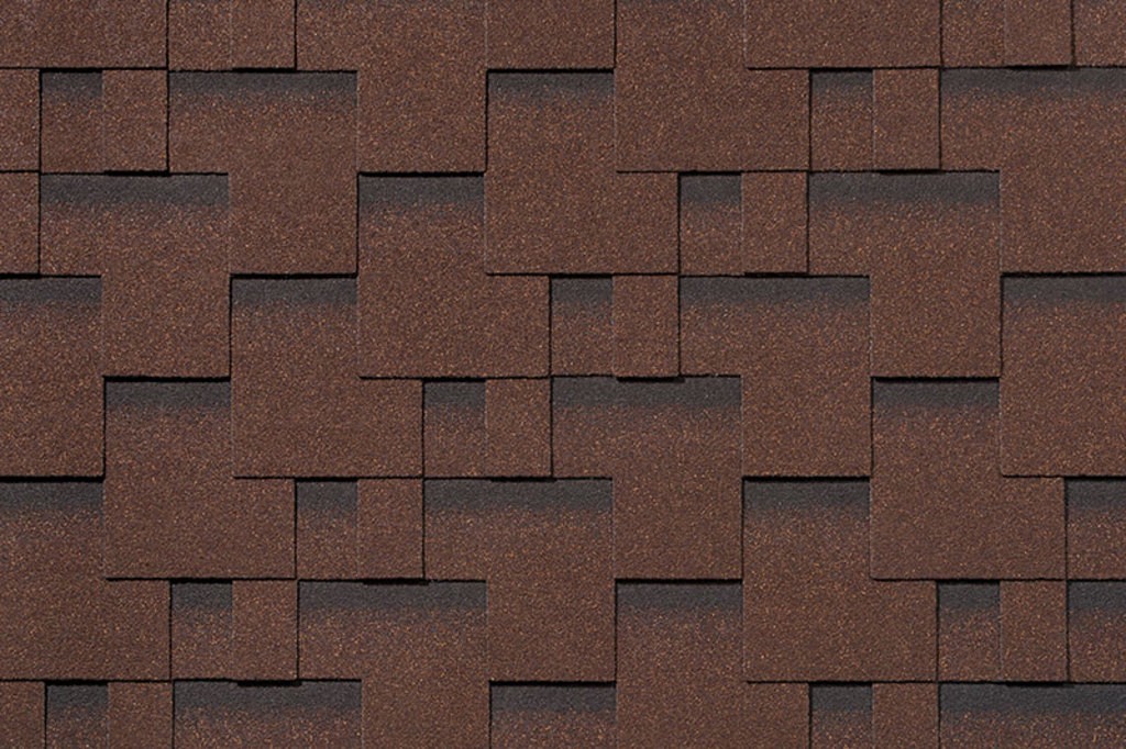 Гибкая черепица ROOFSHIELD/ МОДЕРН КЛАССИК/ Коричневый с оттенением