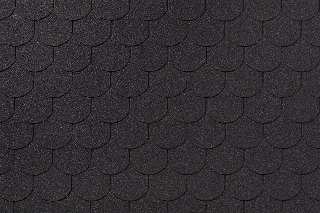 Гибкая черепица ROOFSHIELD/ ФЕМИЛИ ЭКО ЛАЙТ ГОТИК / Графитно-черный